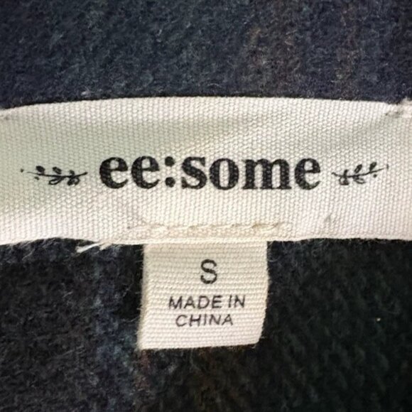 ee:some flannel plaid jacket women's small fringe - Picture 4 of 4